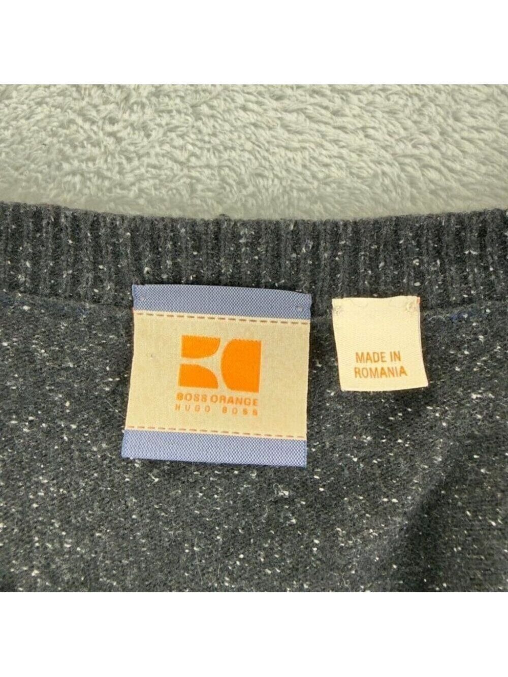 Hugo Boss Orange Men's Large Wool Blend V Neck Sweater Romania - Picture 3 of 8
